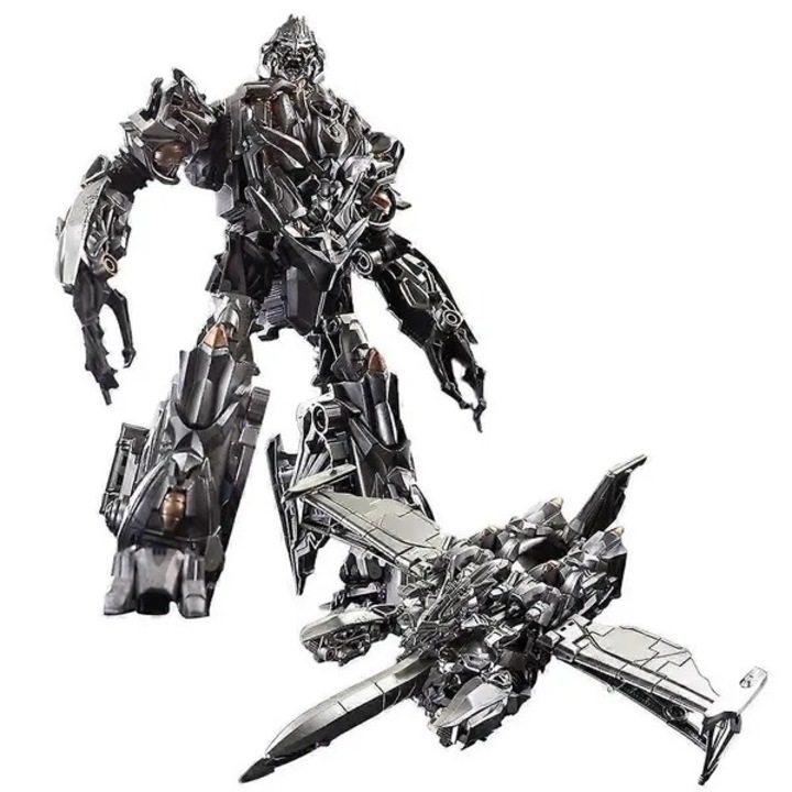 Jucarie robot transformabil Megatron TW-1023, din aliaj, transformabil in avion, argintiu