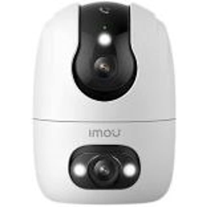 Camera de interior IMOU IPC-S20CP-6M0S, camera duala 6MP (3MP fix + 3MP pan/tilt), Pan/Tilt 355°/-5~80°, H.265/H.264, vizibilitate nocturna color 15 m, Wi‑Fi 6 dual-band, MicroSD pana la 512GB, alb/negru