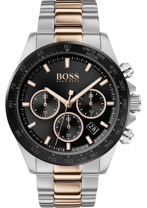 Мъжки часовник Hugo Boss Hero 1513757, Сребрист / Розово злато