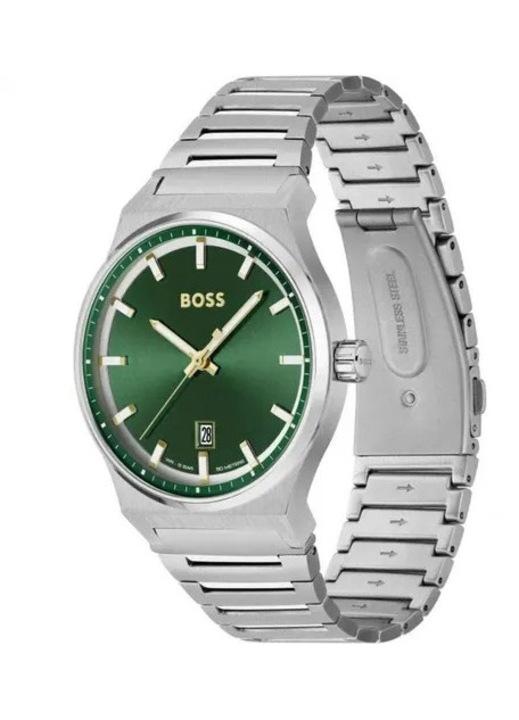Мъжки часовник Hugo Boss Candor 1514079, Сребрист / Зелен