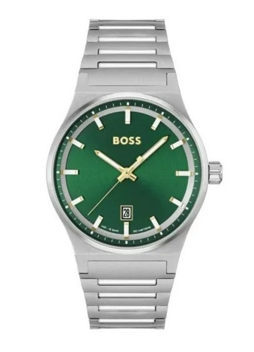 Мъжки часовник Hugo Boss Candor 1514079, Сребрист / Зелен
