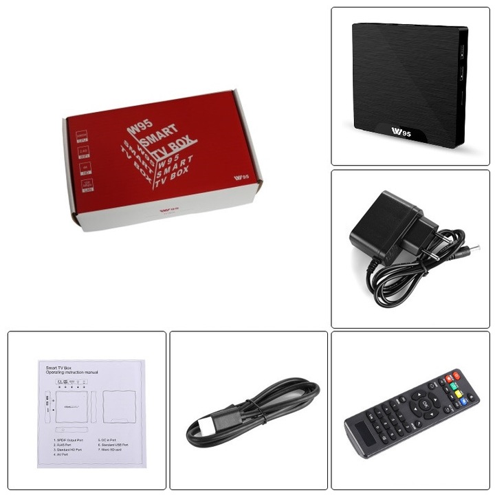 AZW W95 Mini PC TV Box, KONFIGURÁLT, 4K, Négymagos, 1 GB RAM, 8 GB ...