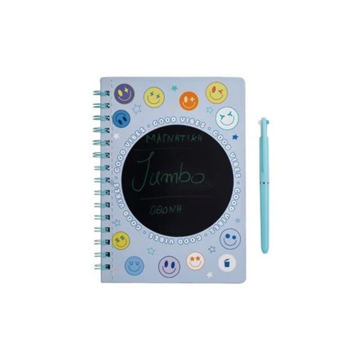 Carnetel Notite A5 Fancy cu Spirala Ciel Magnet Ecran LCD & Pix - 80File