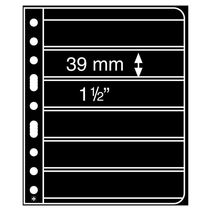 Folie plastic Varion, cu 6 compartimente, negre, set de 5 buc - 310707