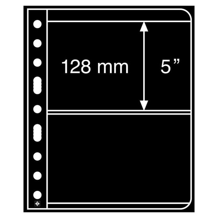 Folie plastic Vario, cu 2 compartimente, negre, set de 5 buc - 311049