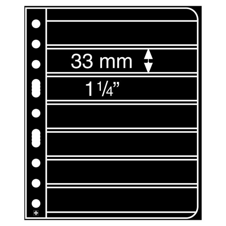 Folie plastic Vario, cu 7 compartimente, negre, set de 5 buc - 312882