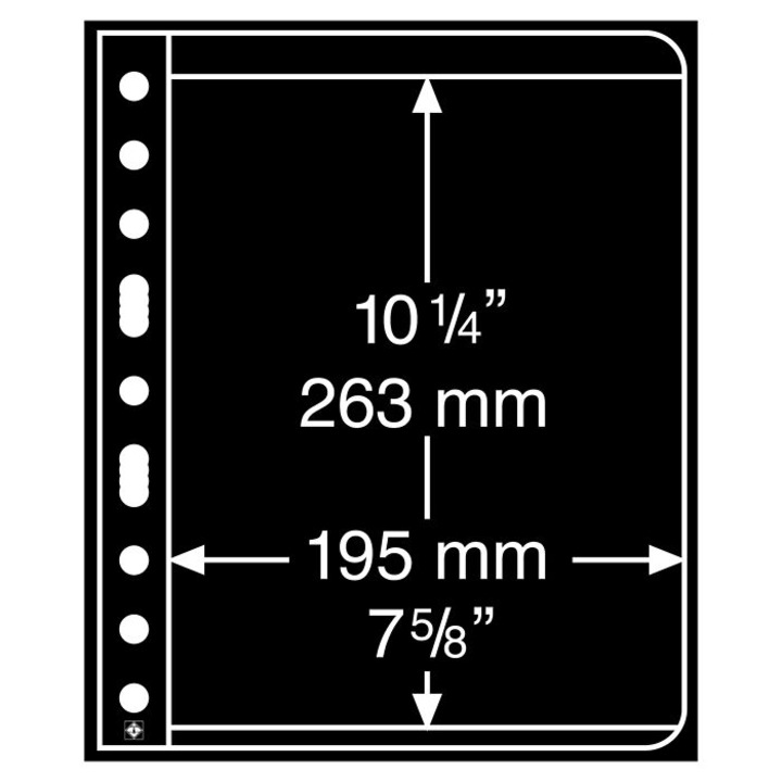 Folie plastic vario, cu 1 compartiment, negre, set de 5 buc - 337942