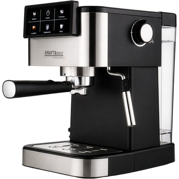 Aparat pentru cafea, espressor, 1500 W, 20 bari, 5 programe automate, Kraft
