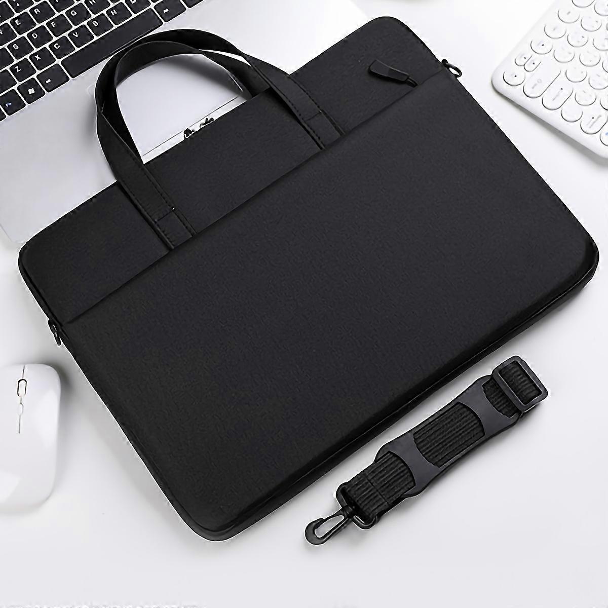 Geanta laptop din poliester cu buzunar frontal, manere si curea reglabila detasabila, gri