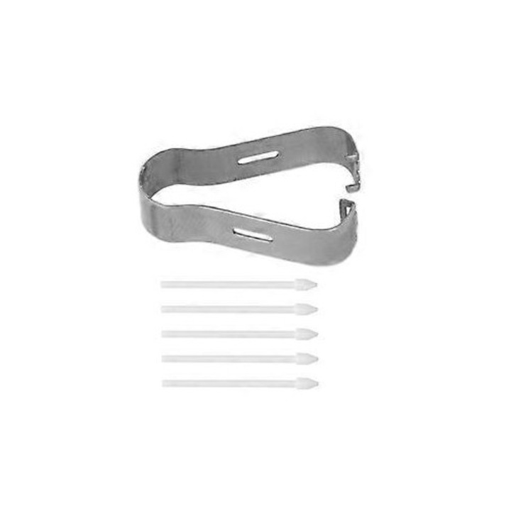Pót hegyek ISINI-CJ-K0497-260824-2427 stylushoz, 5 darabos készlet, érzékeny, karcmentes, fehér, fém klipszel
