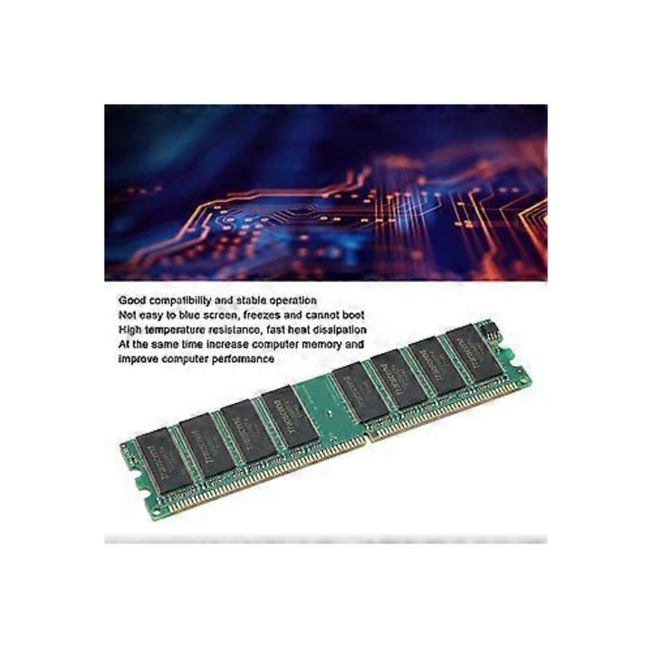 Memória asztali PC2700 (DDR-333) ISINI-CJ-K0497-260824-3807, 333 MHz, 16 chip mindkét oldalon, AMD kompatibilis, zöld, 2 db-os szett