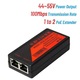 PoE удължител 2 порта DJA-01AT02AF, IEEE 802.3af, 10/100 Mbps, удължава до 100 м, PoE 1 вход/2 изхода, максимална мощност 15W, черен