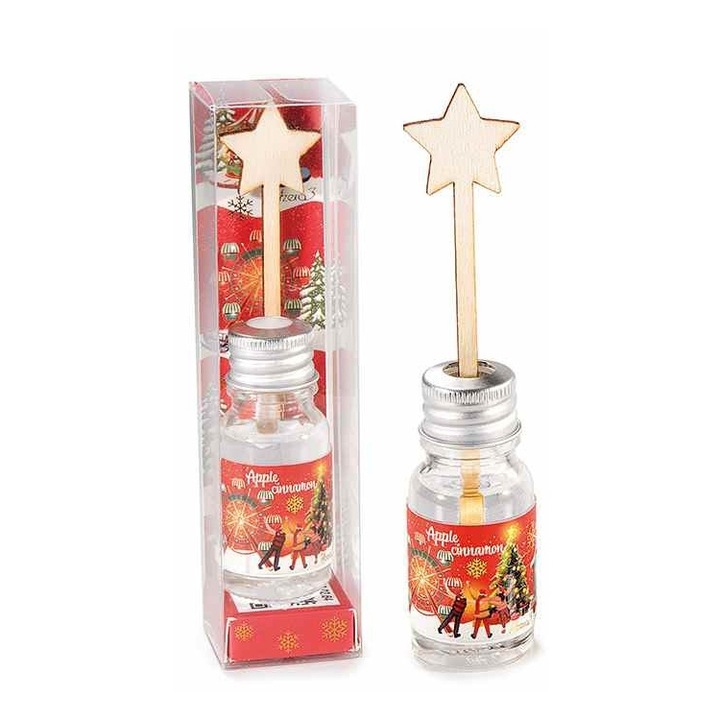 Parfüm szoba pálcikás illatosító Alma és Fahéj aroma Ø2,5x6H, 12 cm, 10 ml