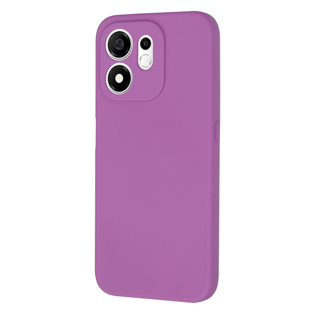Husa pentru Honor 600 Smart Liquid Silicone, subtire, captusita cu microfibra, anti amprenta, protectie camera foto, mov
