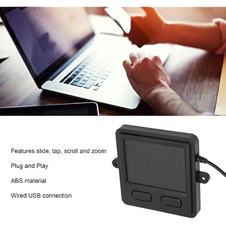 Vezetékes USB érintőpanel, 2 gomb, nagy érzékenység, ABS
