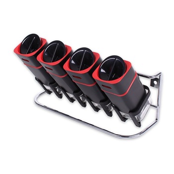 Set 4 borcane pentru condimente Luigi Ferrero, Cu suport, FR-1444 BRM, Negru Set 4 borcane pentru condimente Luigi Ferrero, Cu suport, FR-1444 BRM, Negru