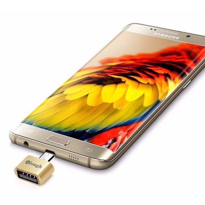 ÁTALAKÍTÓ - ADAPTER - eLough -OTG adapter és USB -micro USB átalakító -ezüst szín