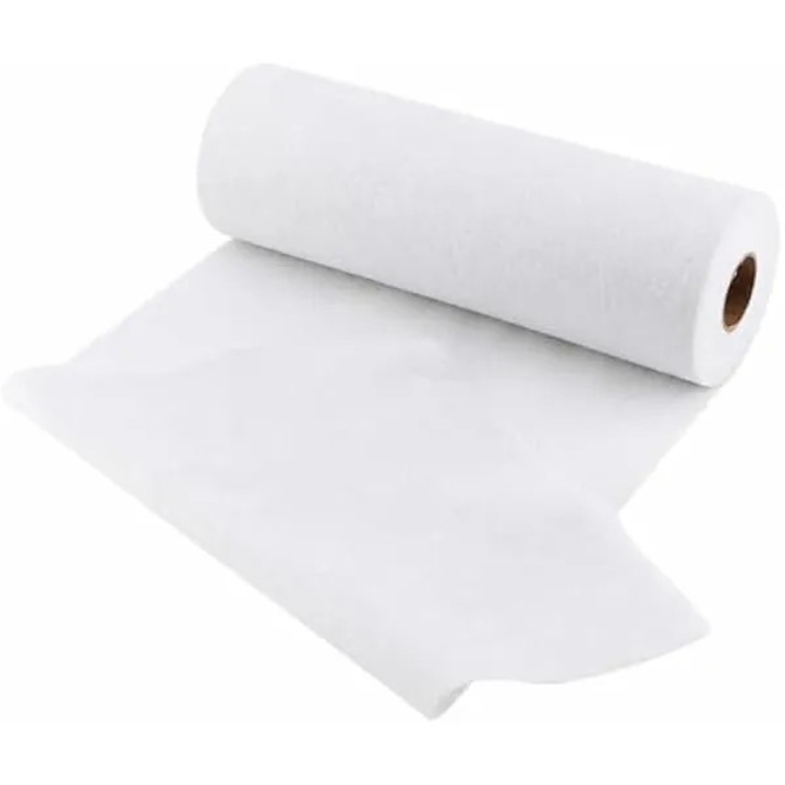 Interfata termoadeziva fleece K0569-260824-1019-AMC, egyoldalas ragasztóréteg, perforált nemszőtt poliészter, vastag, fehér, tekercs