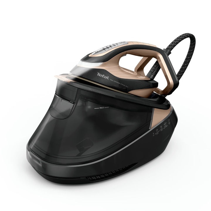Statie de calcat de inalta presiune Tefal Pro Express Vision Max GV9909E0, 3000 W, 9 bari, abur variabil 0 - 210 g/min, jet de abur pana la 820 g/min