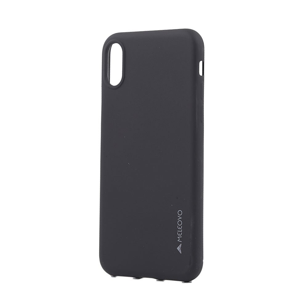 Husa Silicon Meleovo Soft Slim pentru iPhone X, Negru