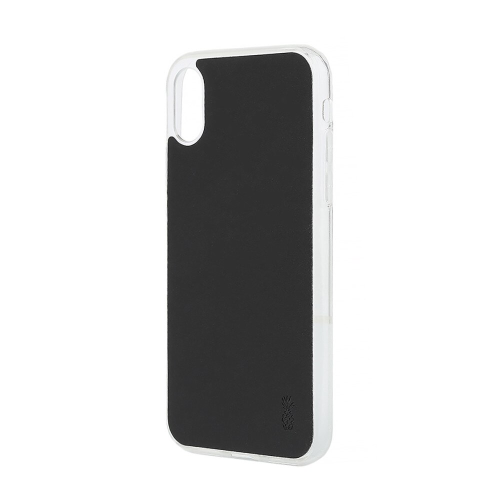 Husa Silicon Lemontti Vellur pentru iPhone X, Negru