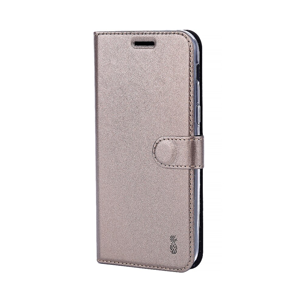 Husa Lemontti Book Metalic pentru Samsung Galaxy A3 2017, Bronz