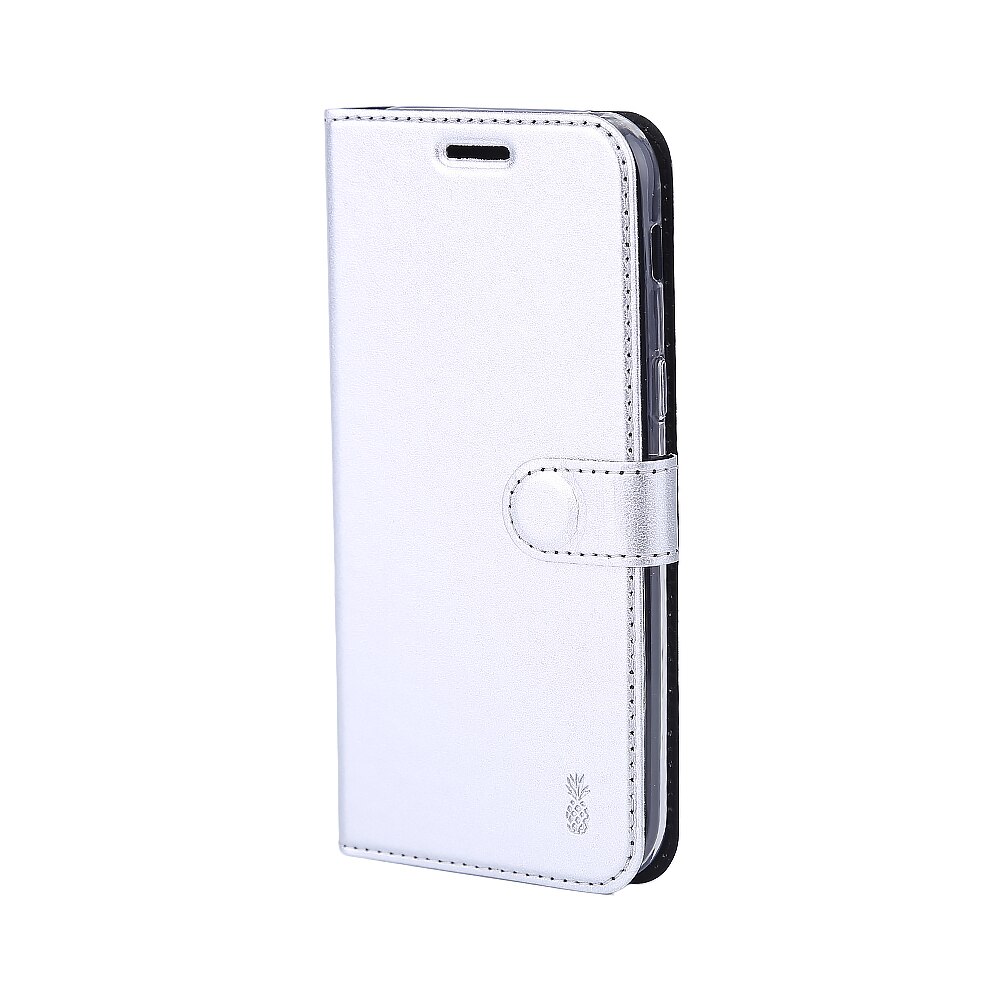 Husa Lemontti Book Metalic pentru Samsung Galaxy A3 2017, Argintiu