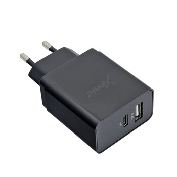 Incarcator Retea Xenic USB si Type-C, 4 A, Negru Incarcator Retea Xenic USB si Type-C, 4 A, Negru