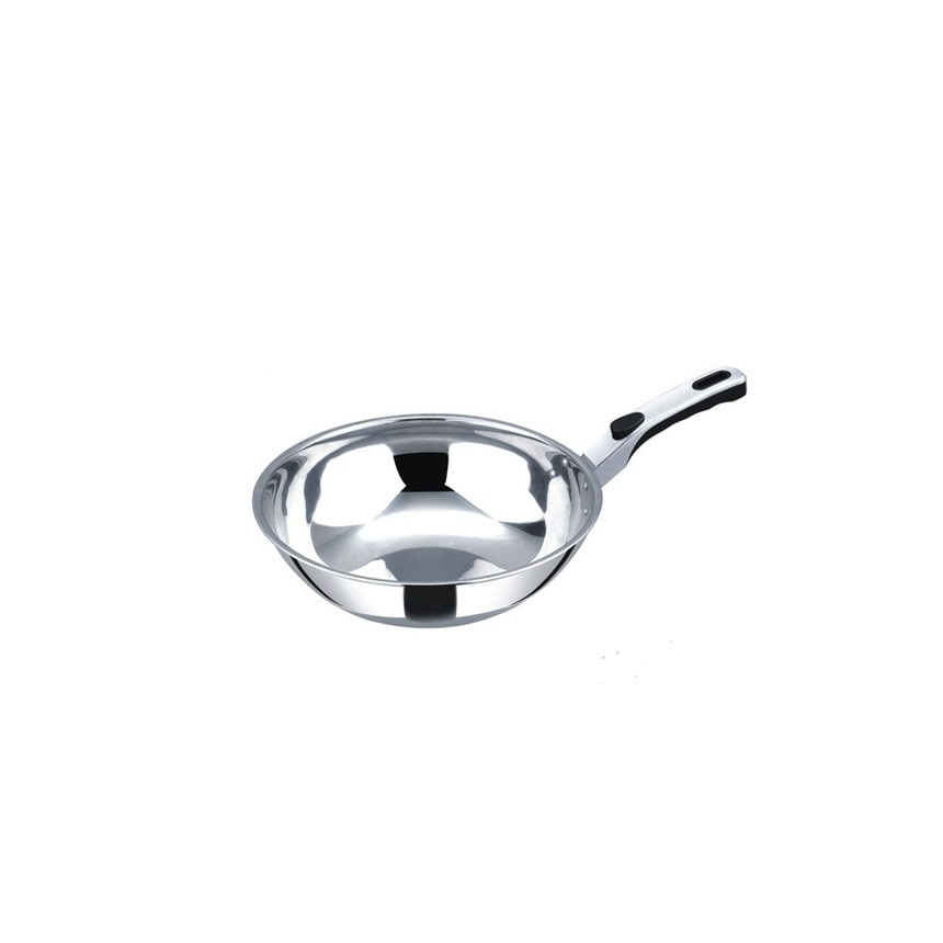 Wok Victor din otel inoxidabil, Argintiu