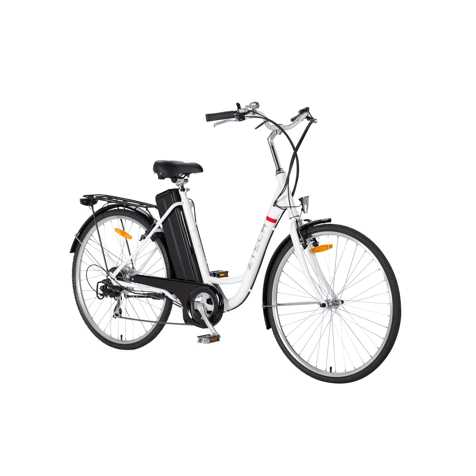 Bicicleta electrica Z-tech Barcelona, autonomie 45km, 36V 12Ah, culoare alb