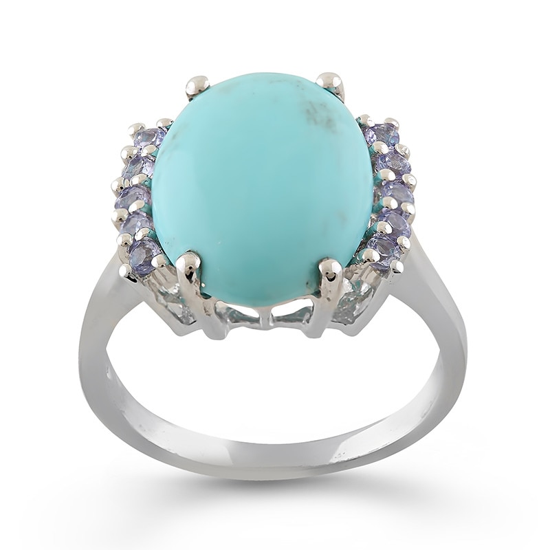 Inel Fantazzia Argint 925 Turcoaz, Tanzanite, 58 R12843TQTAN