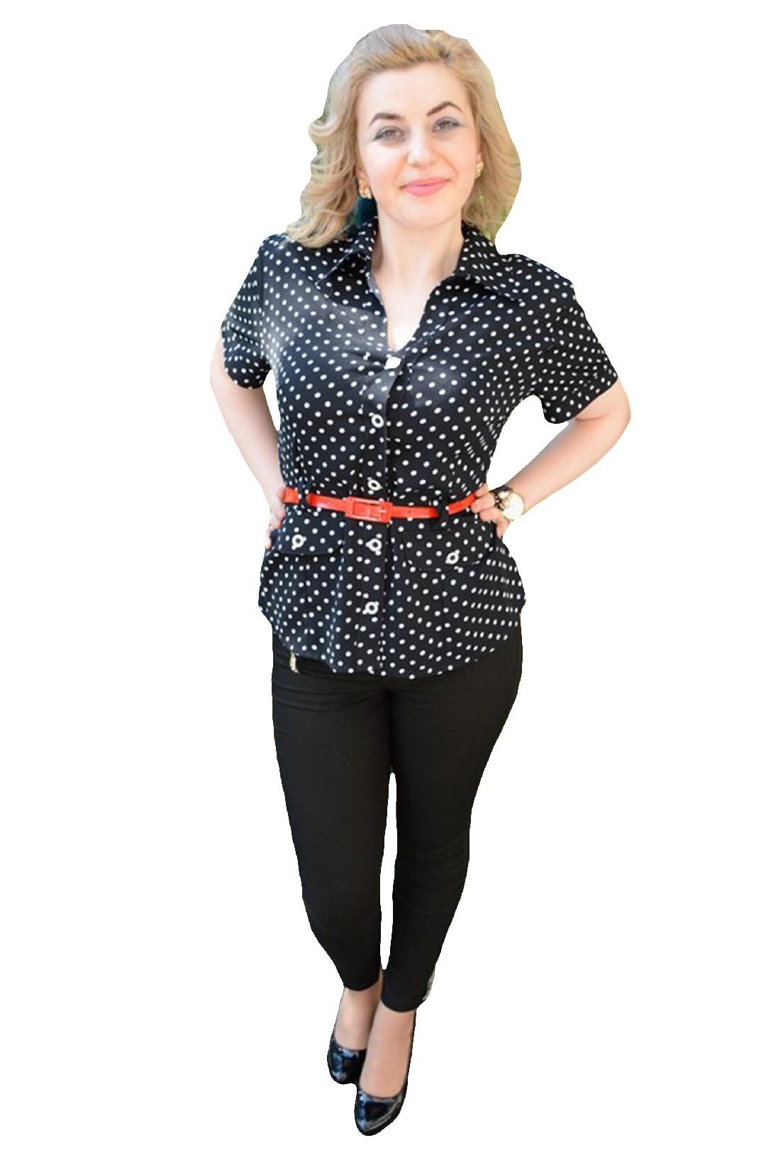 Camasa casual, D&J Exclusive, Negru/Alb