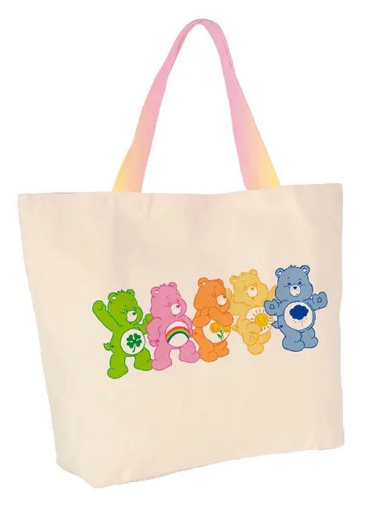 Чанта тоут с принт Care Bears, многоцветна, 38 x 11 см