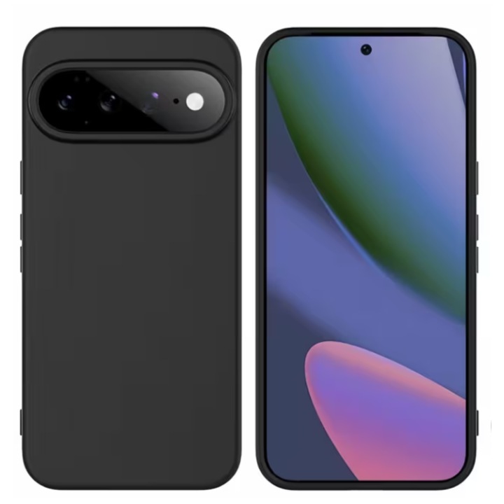 Husa Upzz® No Logo Compatibila Cu Google Pixel 11 PRO, Protectie La Camere, Alcantara La Interior, Negru