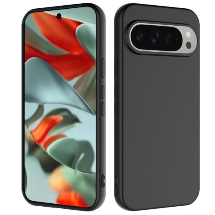 Husa Upzz® Ultra Slim New Compatibila Cu Google Pixel 11 PRO XL, Silicon Soft Slim Anti Amprente, Protectie La Camera, Negru
