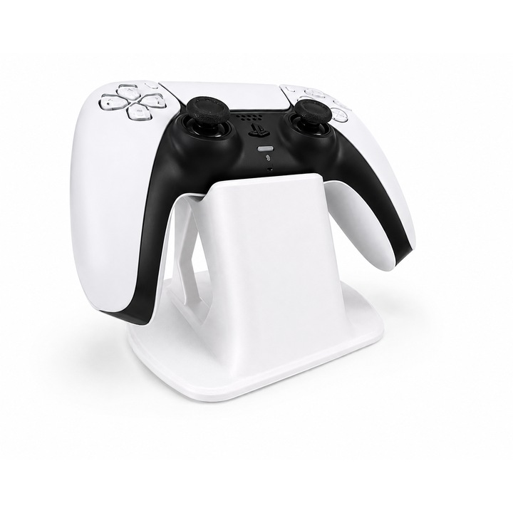 PS5 DualSense kontroller tartó, asztali állvány Gamepadhez, stabil és kompakt kialakítás, fehér