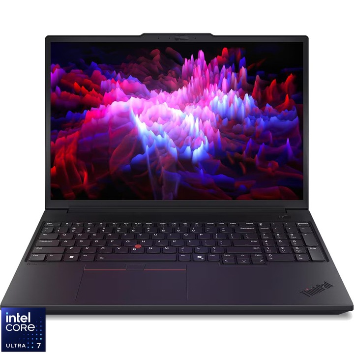 Laptop Lenovo 16'' ThinkPad P16v Gen 3, WUXGA IPS, Procesor Intel® Core™ Ultra 7 255H (24M Cache, up to 5.10 GHz), 32GB DDR5, 512GB SSD, RTX PRO 500 Blackwell 6GB, Win 11 Pro, Black
