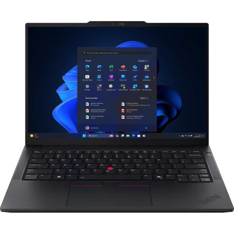 Laptop Lenovo 14'' ThinkPad E14 Gen 8, WUXGA IPS, Procesor AMD Ryzen™ AI 5 430 (8M Cache, up to 4.50 GHz), 32GB DDR5, 1TB SSD, AMD Radeon 840M, Win 11 Pro, Black