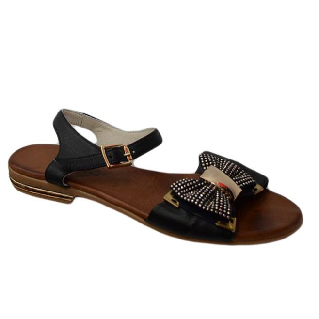 Sandale comode cu funda , D&J Exclusive, Negru