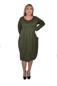 Rochie casual Andreea imprimeu cu buline, D&J Exclusive, Albastru Rochie casual Andreea imprimeu cu buline, D&J Exclusive, Albastru