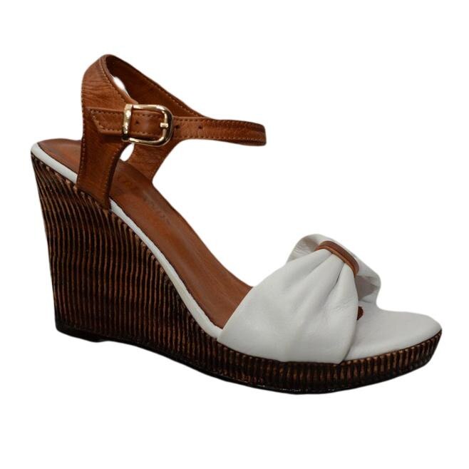 Sandale cu toc inalt, D&J Exclusive, Alb/Maro