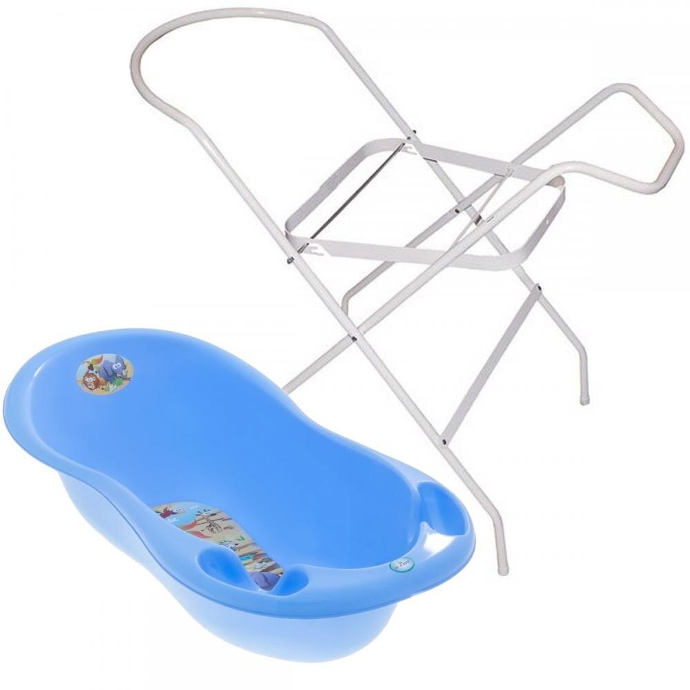 Set Cadita Saffari Lux 102cm + Suport Cadita Albastru