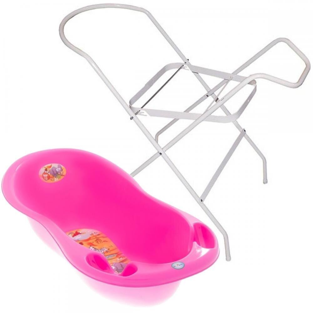 Set Cadita Saffari Lux 102cm + Suport Cadita Roz