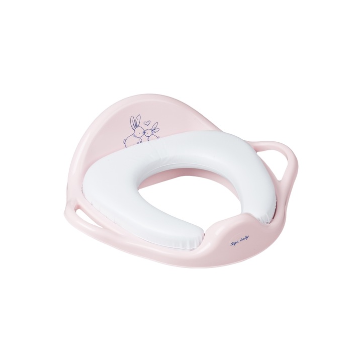 Reductor pentru toaleta moale Little Bunny roz