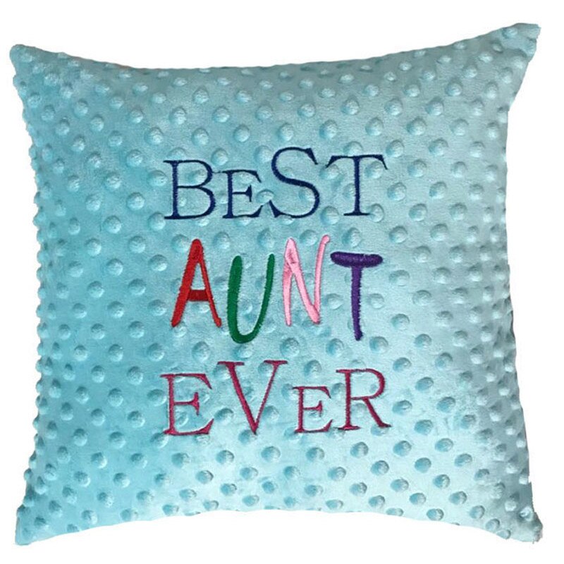 Perna minky, turcoaz, Best aunt ever