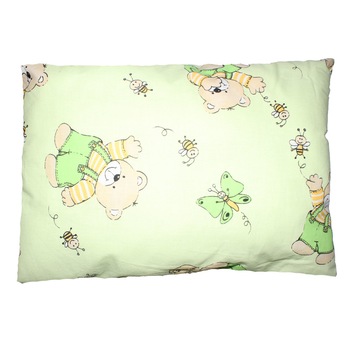 Perna, ursulet cu albinute, verde, 30x40cm Perna, ursulet cu albinute, verde, 30x40cm