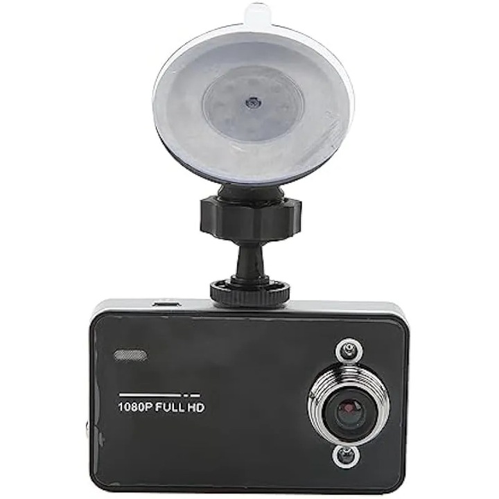 Camera auto K0579-CJ-260824-229, 1080P Full HD, ecran color 2.4 inchi, detectie miscare, monitorizare parcare, suport microSD pana la 32GB, negru