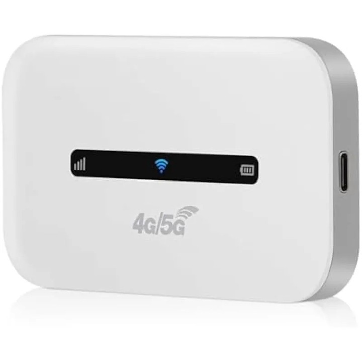 Hordozható 4G/5G utazási WiFi router, 4G LTE WiFi Hotspot SIM kártya foglalattal, Zseb 4G internet Hotspot akár 10 felhasználó számára utazási telefonhoz, számítógéphez és laptophoz, 3000mAh hordozható mobil WiFi utazáshoz