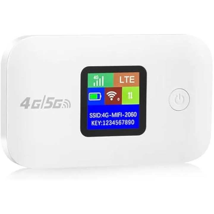 Router WiFi 4G/5G LTE, hordozható utazási 4G Wifi router SIM kártyahellyel, 150 Mbps sebességű internet akár 10 felhasználó számára, mobil hotspot utazáshoz és partikhoz