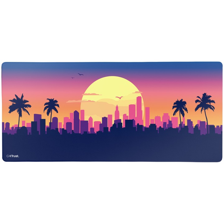 Подложка за мишка Gaming Miami XL Trust GXT 759M, 900x400 мм, Оранжев/Виолетов